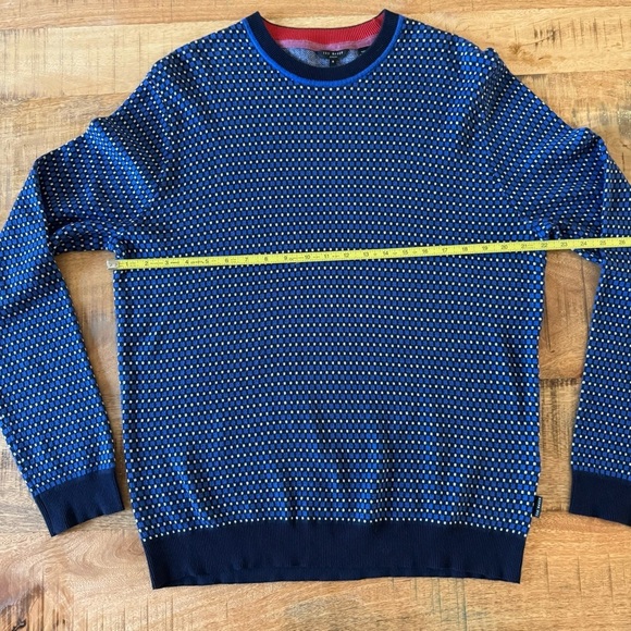 Ted Baker London Malttea Slim Fit Textured Crew Neck Wool Blend Sweater  Size XL - Picture 7 of 15